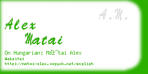 alex matai business card